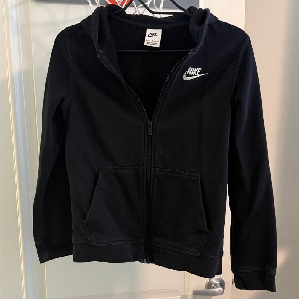 Nike Kids Black Full-Zip Hoodie
